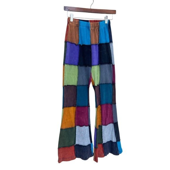 EARTHBOUND Pants - Earthbound patchwork flare pants size small - need seam sewn in one spot